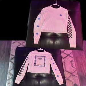 White cropped vans shirt
